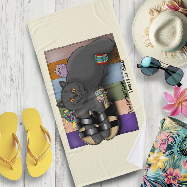 British Shorthair Cat Sandals Funny Niedlich Badehandtuch (Von Creator hochgeladen)