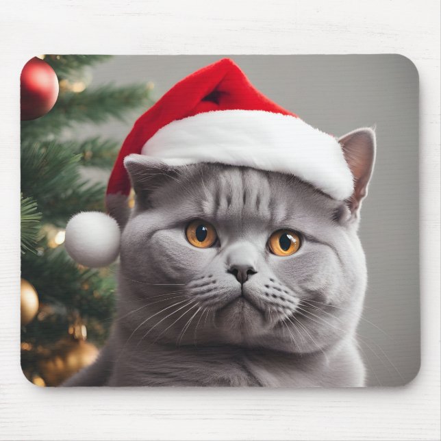 British Shorthair Christmas Mousepad (Vorne)