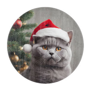 British Shorthair Christmas Schneidebrett