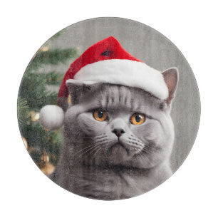 British Shorthair Christmas Schneidebrett