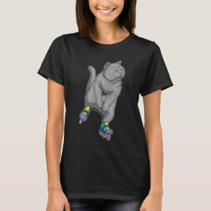 British Shorthair Inline Skaten Roller Skate T-Shirt