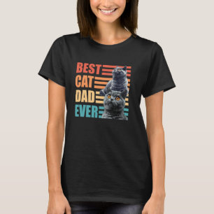 British Shorthair Papa BEST CAT VATER EVER Cat Dad T-Shirt