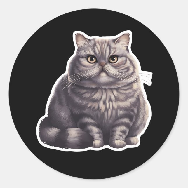 British Shorthair Runder Aufkleber (Vorderseite)