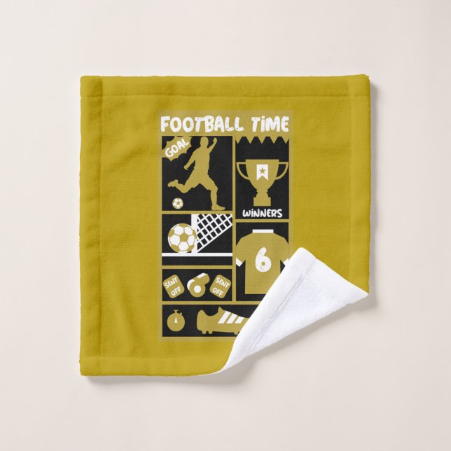 British Soccer Football Badhandtuch Set (Waschlappen)
