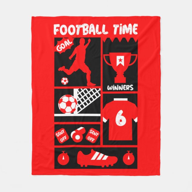 British Soccer Football Fleecedecke (Vorderseite)