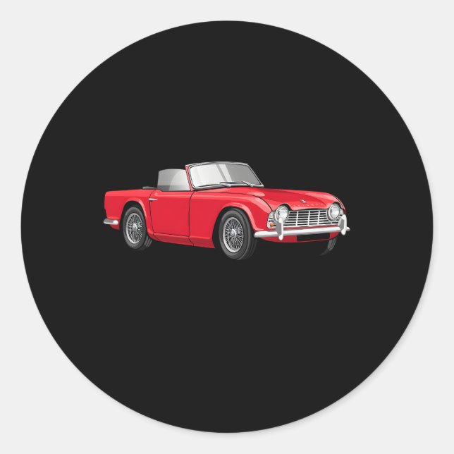 British Sports Car Triumph Tr4 Runder Aufkleber (Vorderseite)