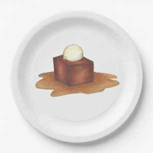 British Sticky Toffee Pudding Dessert Feinschmecke Pappteller