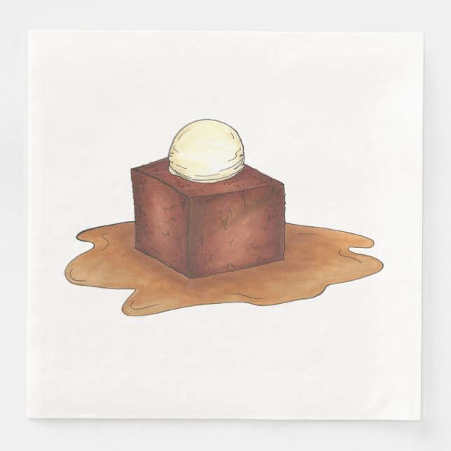 British Sticky Toffee Pudding Dessert Food Napkins Serviette (Vorderseite)
