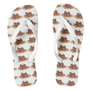 British Sticky Toffee Pudding England Flip Flops