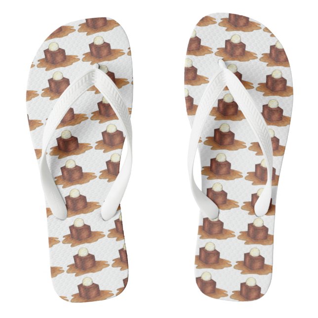 British Sticky Toffee Pudding England Flip Flops (Fußbett)