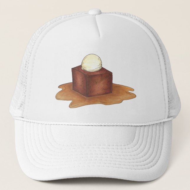 British Sticky Toffee Pudding English Dessert Truckerkappe (Vorderseite)