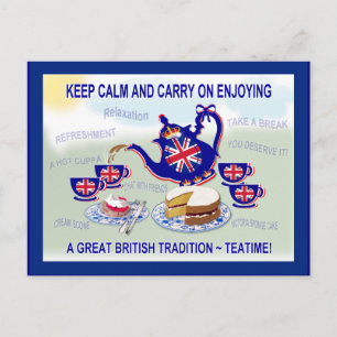 British Teatime ~ Postcard Postkarte
