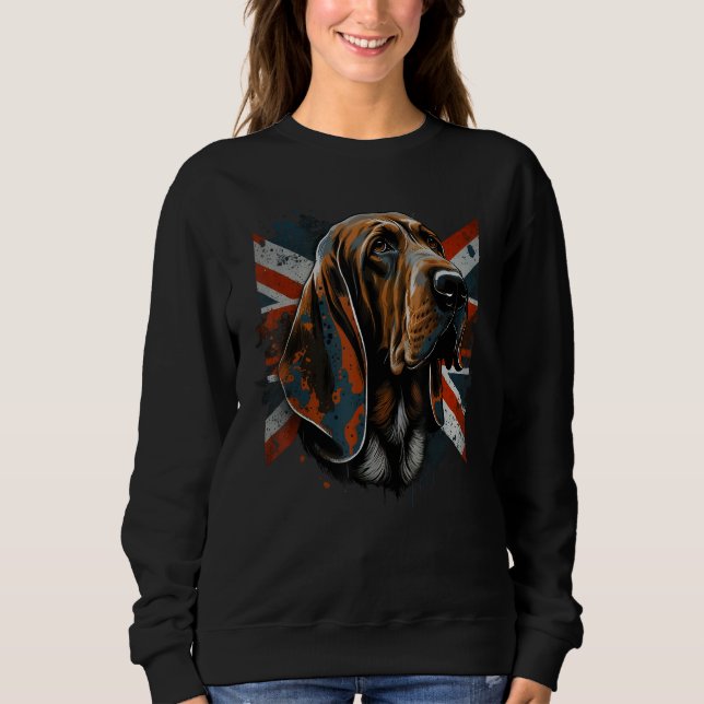 British UK Bloodhound on Great Britain Bloodhound Sweatshirt (Vorderseite)