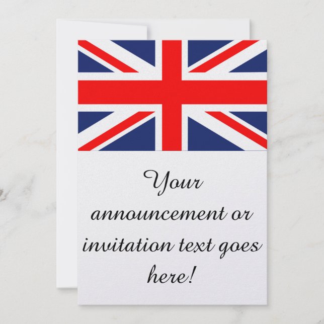 British Union Jack Flag Einladung (Vorderseite)