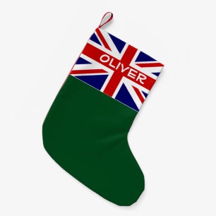 British Union Jack Flag personalisiert Holiday Kleiner Weihnachtsstrumpf