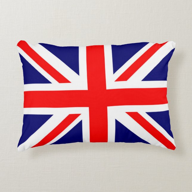 British Union Jack Flag Pillow, UK Zuhause, Großbr Dekokissen (Vorderseite)