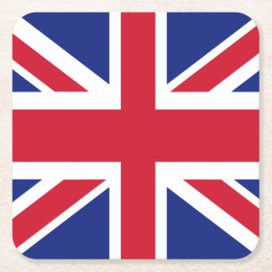 British Union Jack Flag Rechteckiger Pappuntersetzer