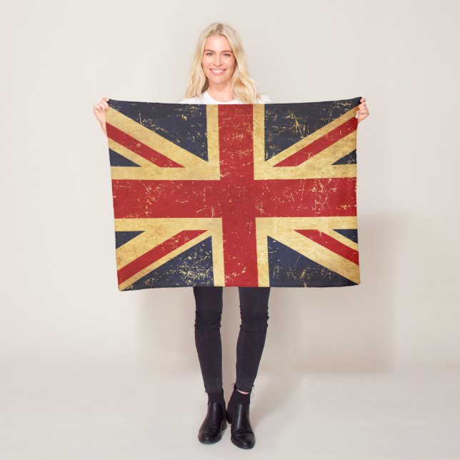 British Union Jack Flag Vintag Fleecedecke (Beispiel)