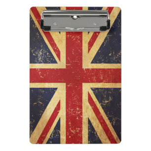 British Union Jack Flag Vintag Mini Klemmbrett