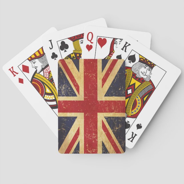 British Union Jack Flag Vintag Spielkarten (Rückseite)
