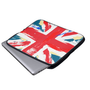 British Union Jack Flag Vintag Worin Laptopschutzhülle