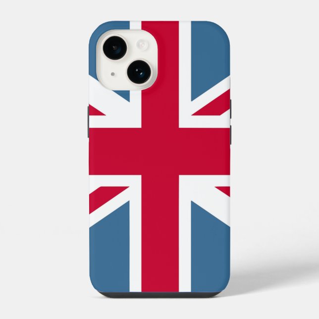 British Union Jack iPhone 14 Hülle (Rückseite)