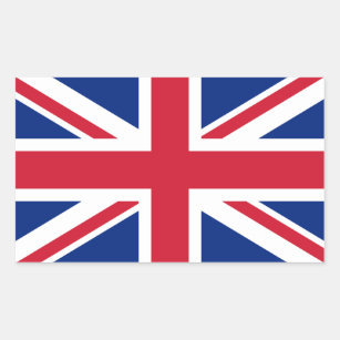 British Union Jack Rechteckiger Aufkleber