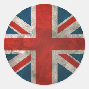 British Union Jack Runder Aufkleber