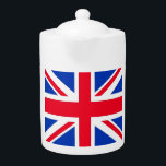 British Union Jack Teapot<br><div class="desc">Dieses Design ist in der Royal in London Fashion Collection enthalten. Produkte in dieser Zeile können verschiedene britische Kultur zeigen. Die Union Jack Flag wird angezeigt. Weitere thematische Produkte finden Sie in unseren anderen Modestädten. Jede Stadt hat eine Reihe von stilvollen Gegenständen mit einem klaren Aussehen.</div>