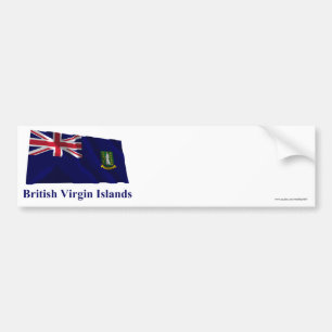 British Virgin Islands, die Flagge mit Namen Autoaufkleber
