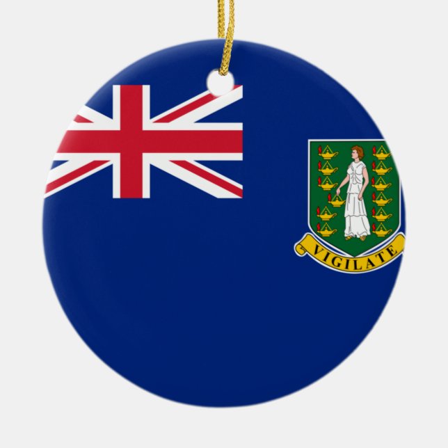 British Virgin Islands flag Ceramic Ornament (Vorne)