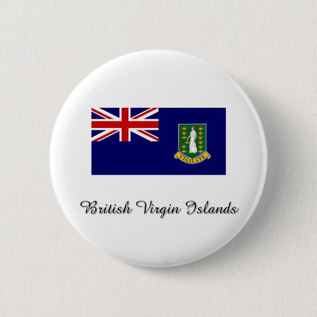 British- Virgin Islandsflaggen-Entwurf Button (Vorderseite)