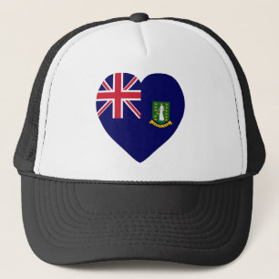 British- Virgin Islandsflaggen-Herz Truckerkappe