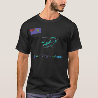 British- Virgin Islandskarten-T-Shirts T-Shirt