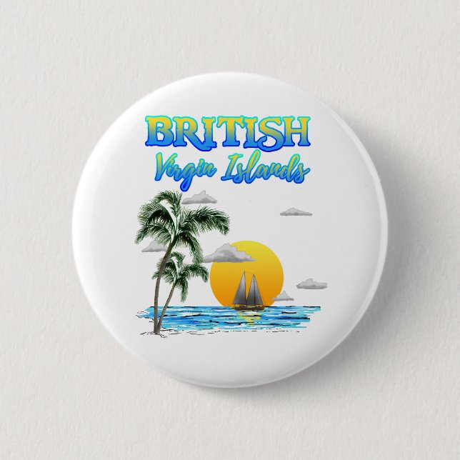 British- Virgin Islandssegeln Button (Vorderseite)
