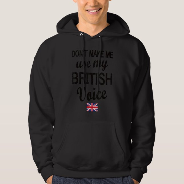 British Voice Great Britain Flag British Roots Hoodie (Vorderseite)