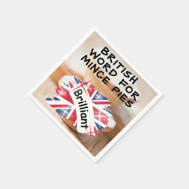 British Word for Mince Pies - BRILLIANT Serviette (Ecke)