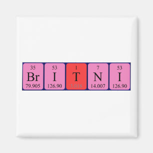Britni Periodenmagnet Magnet