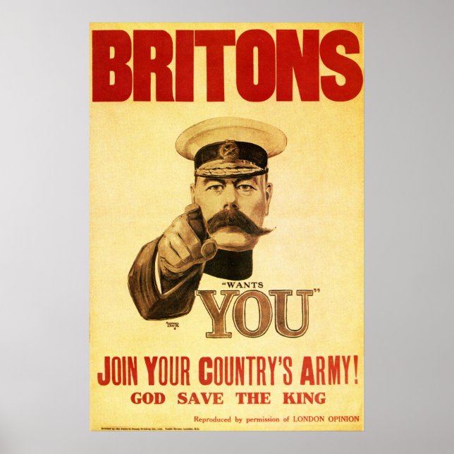 Britons Wants You, Lord kitchener Poster (Vorne)