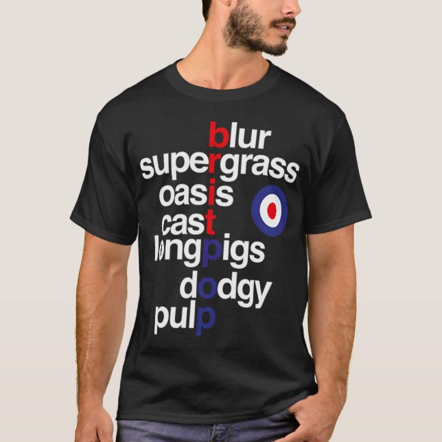 Britpop-Bands T-Shirt (Vorderseite)