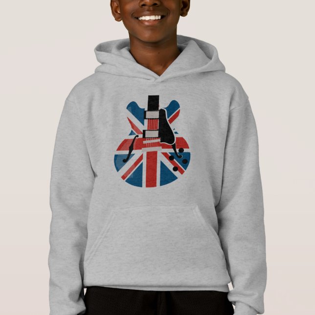 Britpop Guitar Hoodie (Vorderseite)