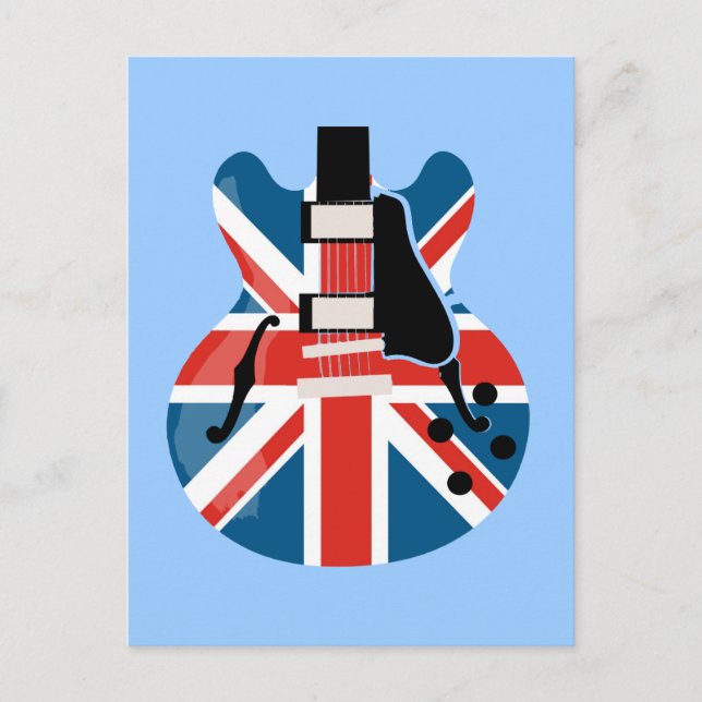 Britpop Guitar Postkarte (Vorderseite)