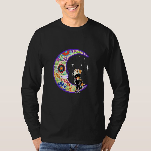 Brittany Dia De Los Muertos Skeleton T-Shirt (Vorderseite)