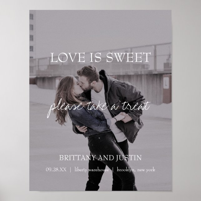 Brittany Foto Wedding Dessert Süßigkeiten Tafelsch Poster (Vorne)