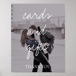 Brittany Foto White Calligraphy Cards Schild