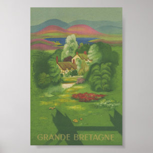 Brittany France Vintage Travel Poster