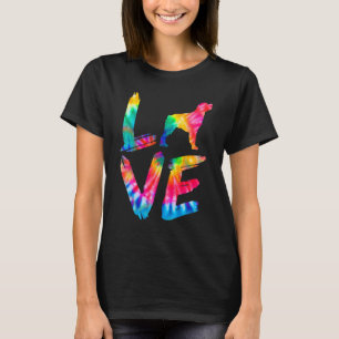Brittany Gefärbte Krawatte Liebe Dog Mama Vater T-Shirt