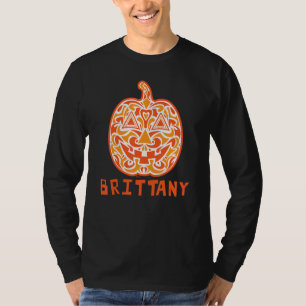 Brittany Halloween-Zuckerschädel-Design T-Shirt