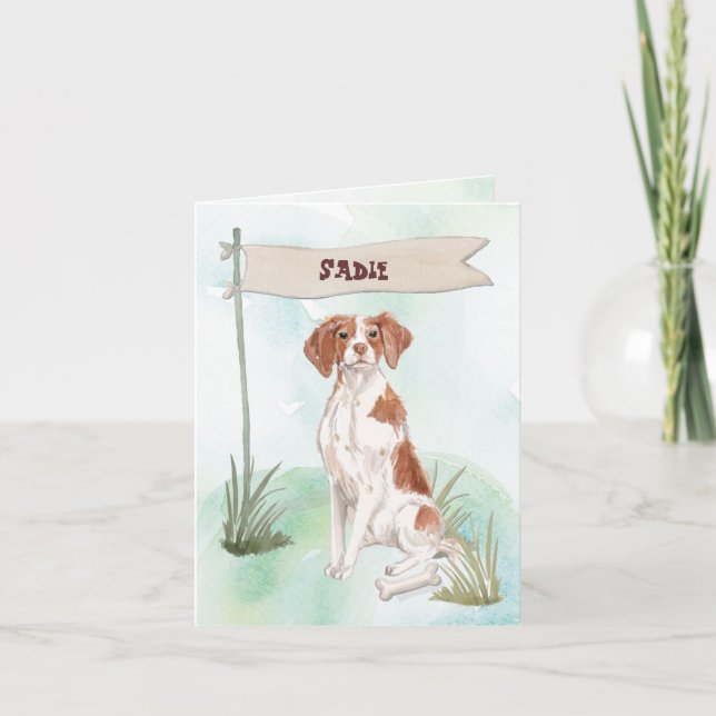 Brittany Herzlichen Glückwunsch zum neuen Hund (Vorderseite)