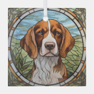 Brittany-Hund-Ornament Ornament Aus Glas